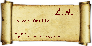 Lokodi Attila névjegykártya