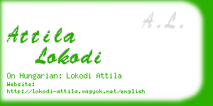 attila lokodi business card